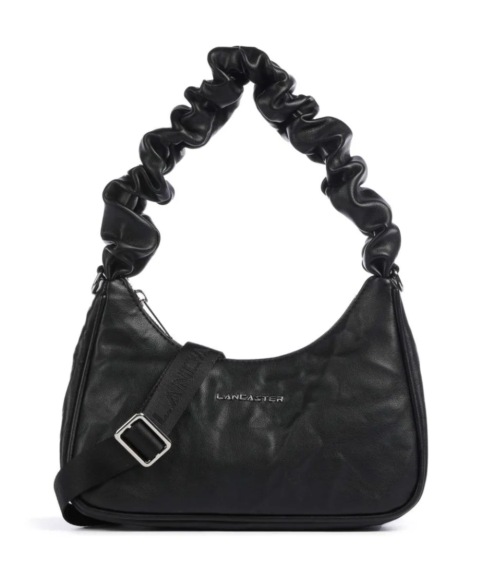 Actual Froissé Schultertasche Kunststoff schwarz