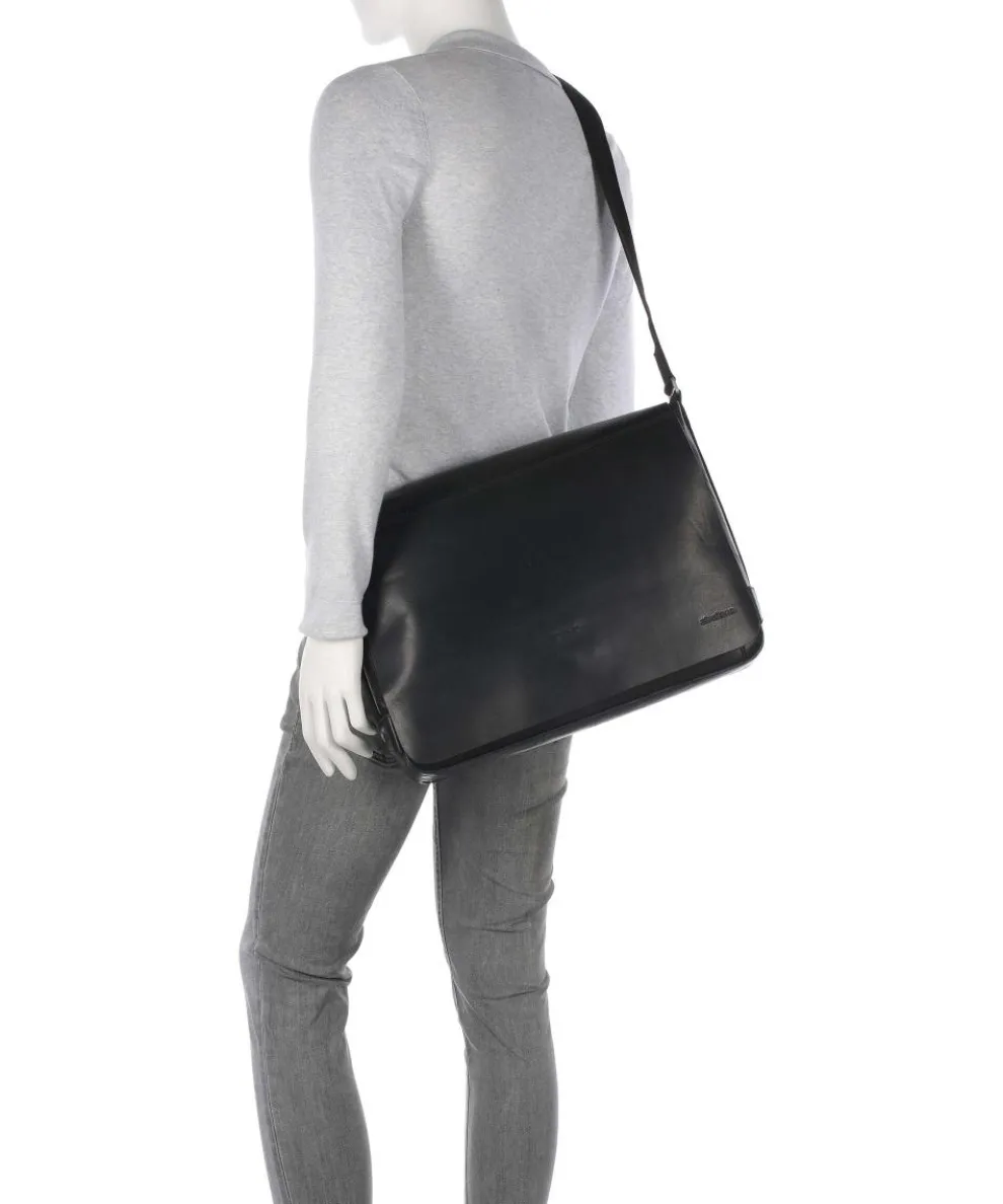 Abbey Aktentasche 14″ Büffelleder schwarz