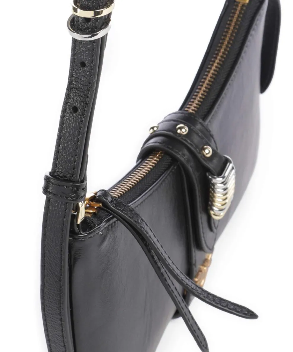 Arthemis Mini Schultertasche fein genarbtes Kalbsleder schwarz