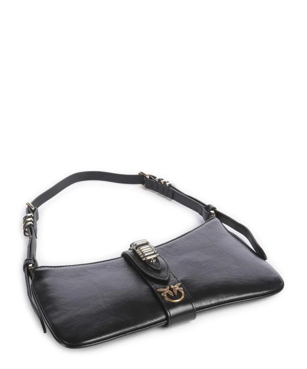 Arthemis Mini Schultertasche fein genarbtes Kalbsleder schwarz