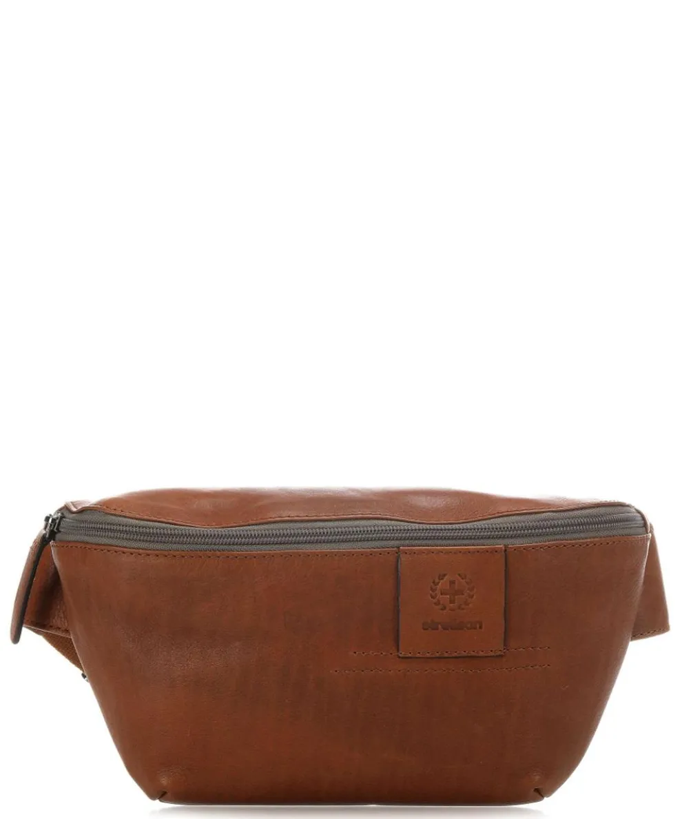 Hyde Gürteltasche fein genarbtes Leder braun