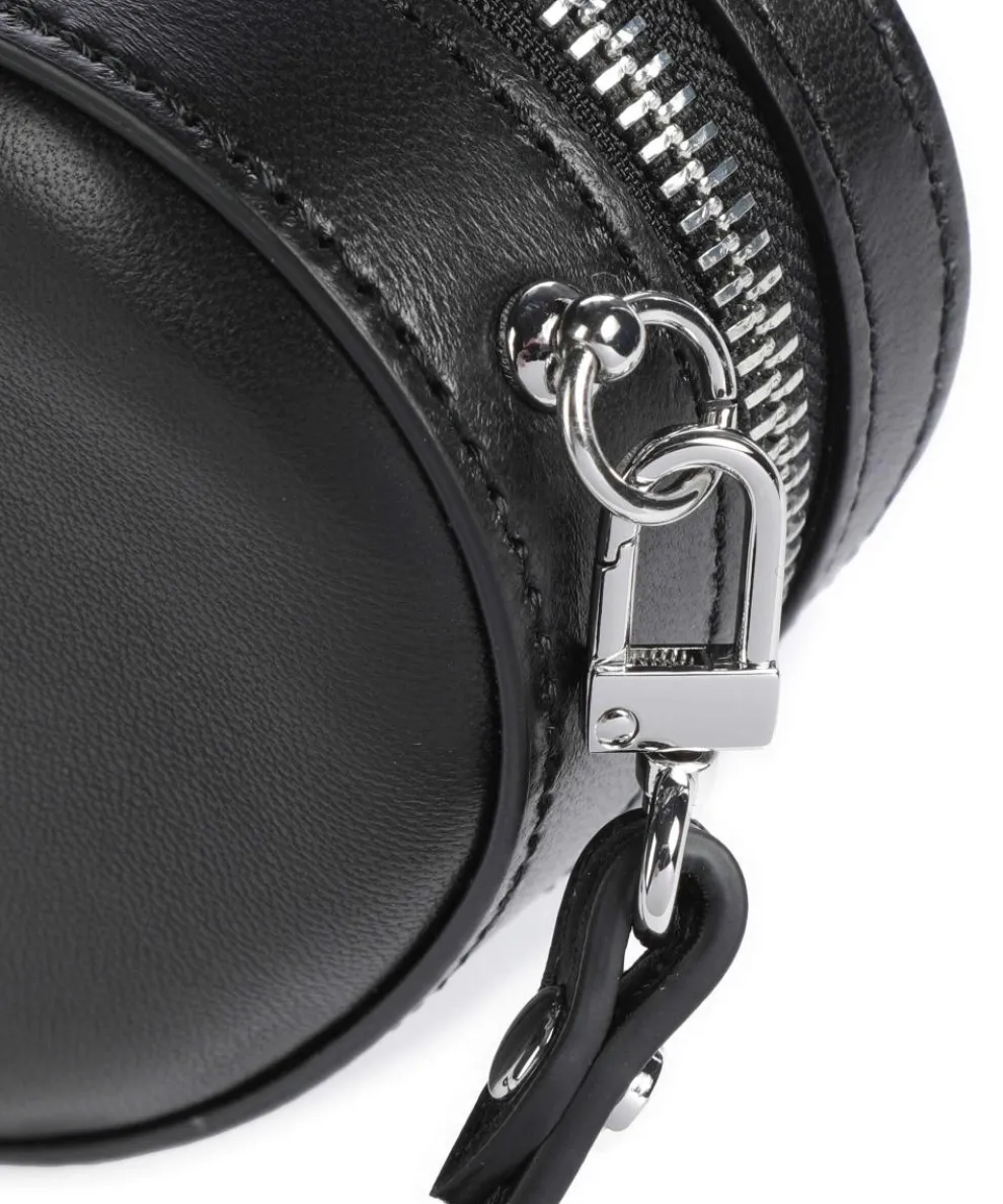 Nappa Mini Heart Umhängetasche Lammleder schwarz