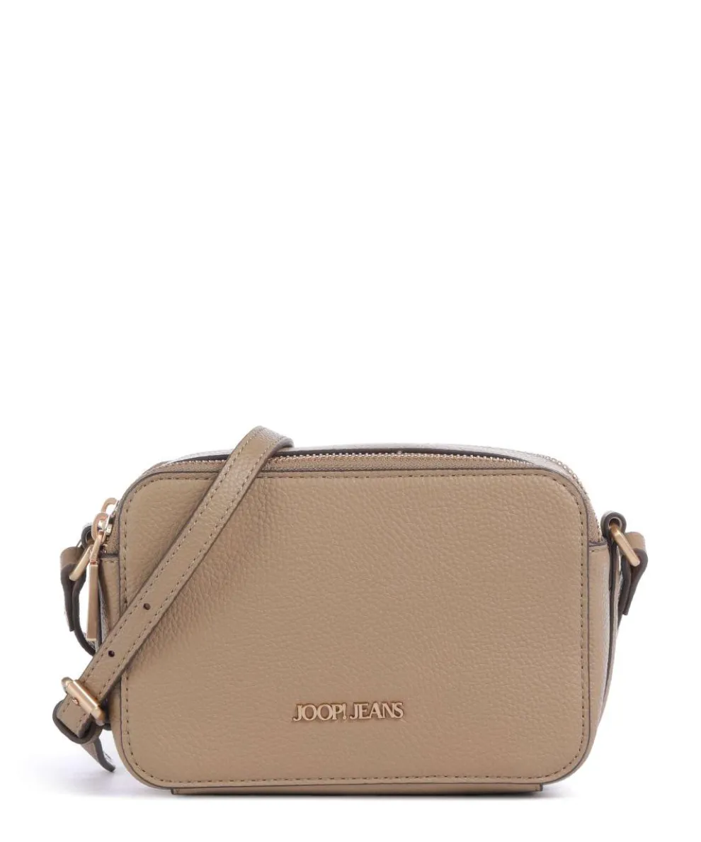 Jeans Diurno Susan Umhängetasche genarbtes Leder beige