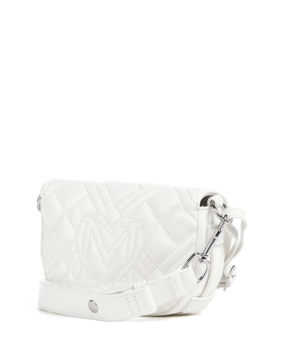 Quilted Umhängetasche Lederimitat weiß