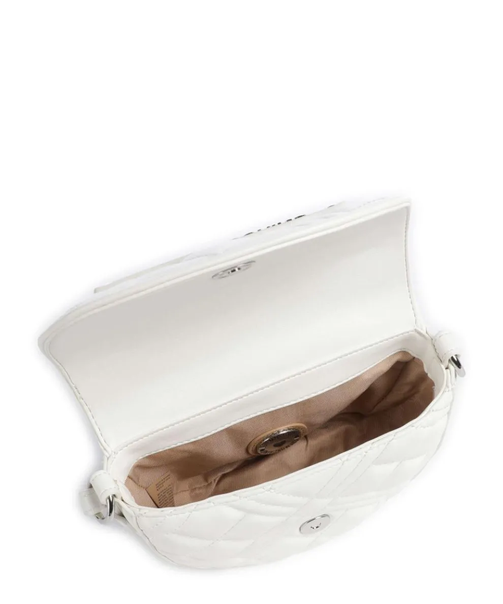 Quilted Umhängetasche Lederimitat weiß