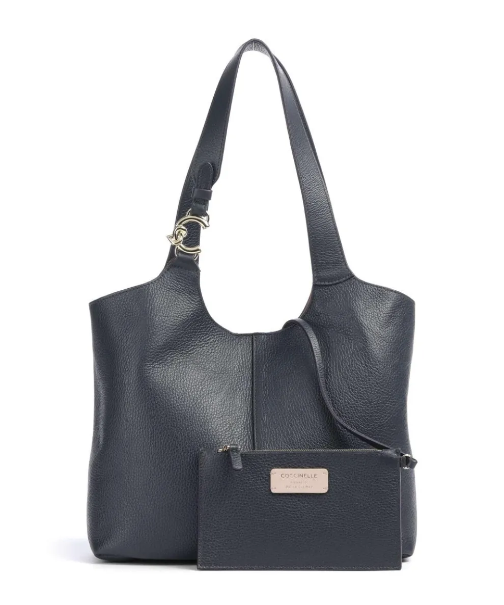 C-Easy Beuteltasche genarbtes Rindsleder navy