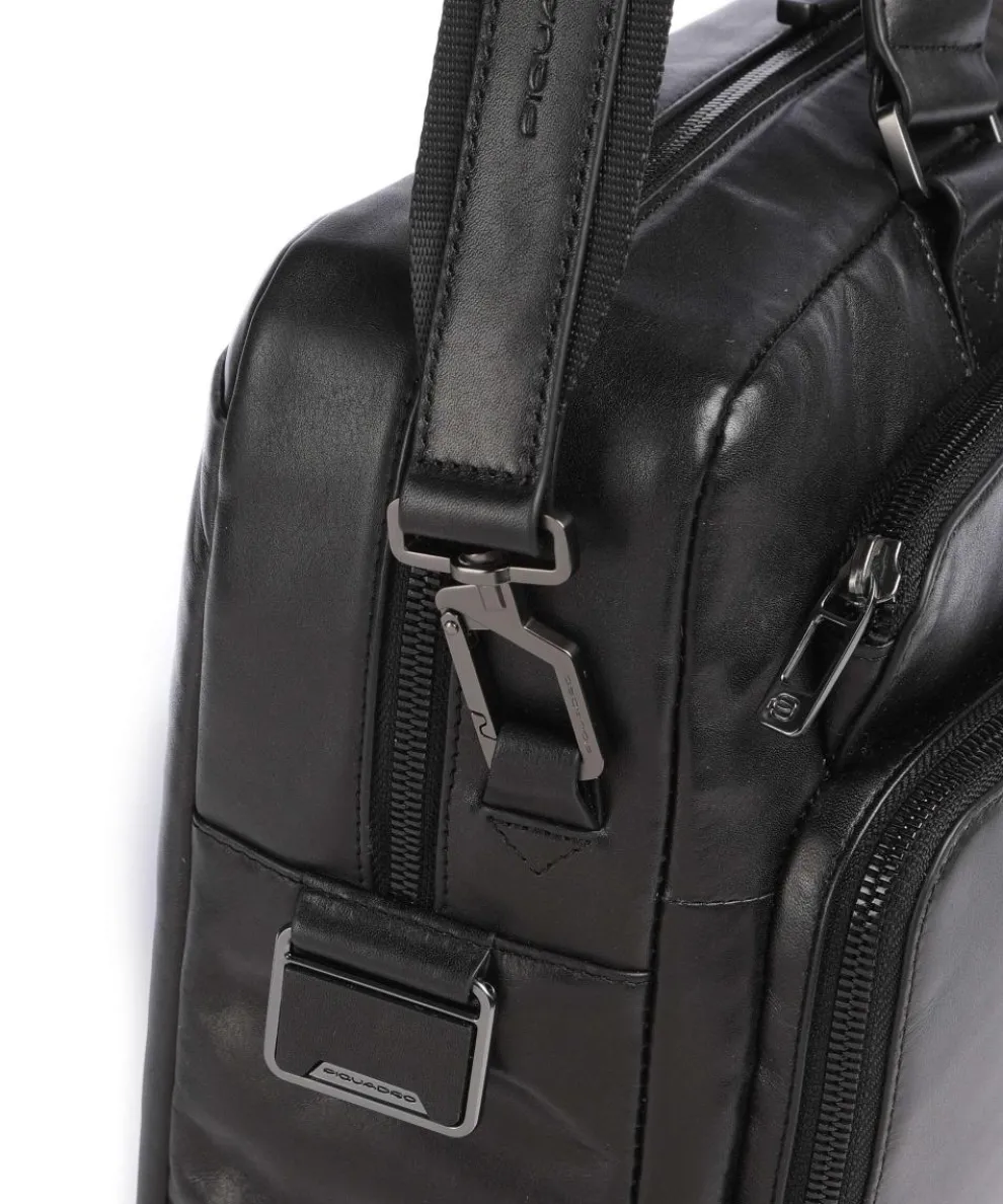 W136 Aktentasche 15″ fein genarbtes Rindsleder schwarz