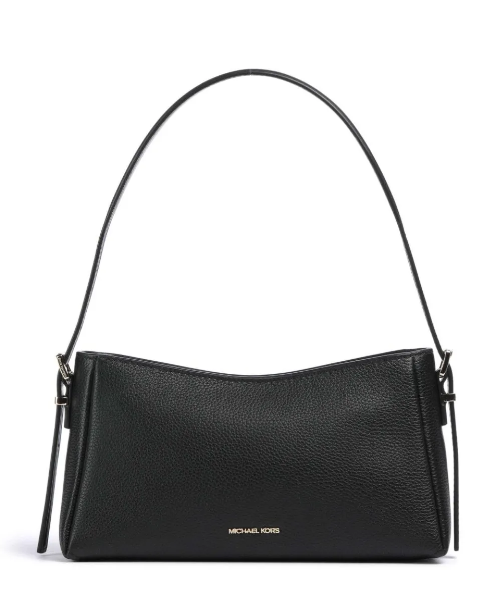 Moore Schultertasche genarbtes Rindsleder schwarz