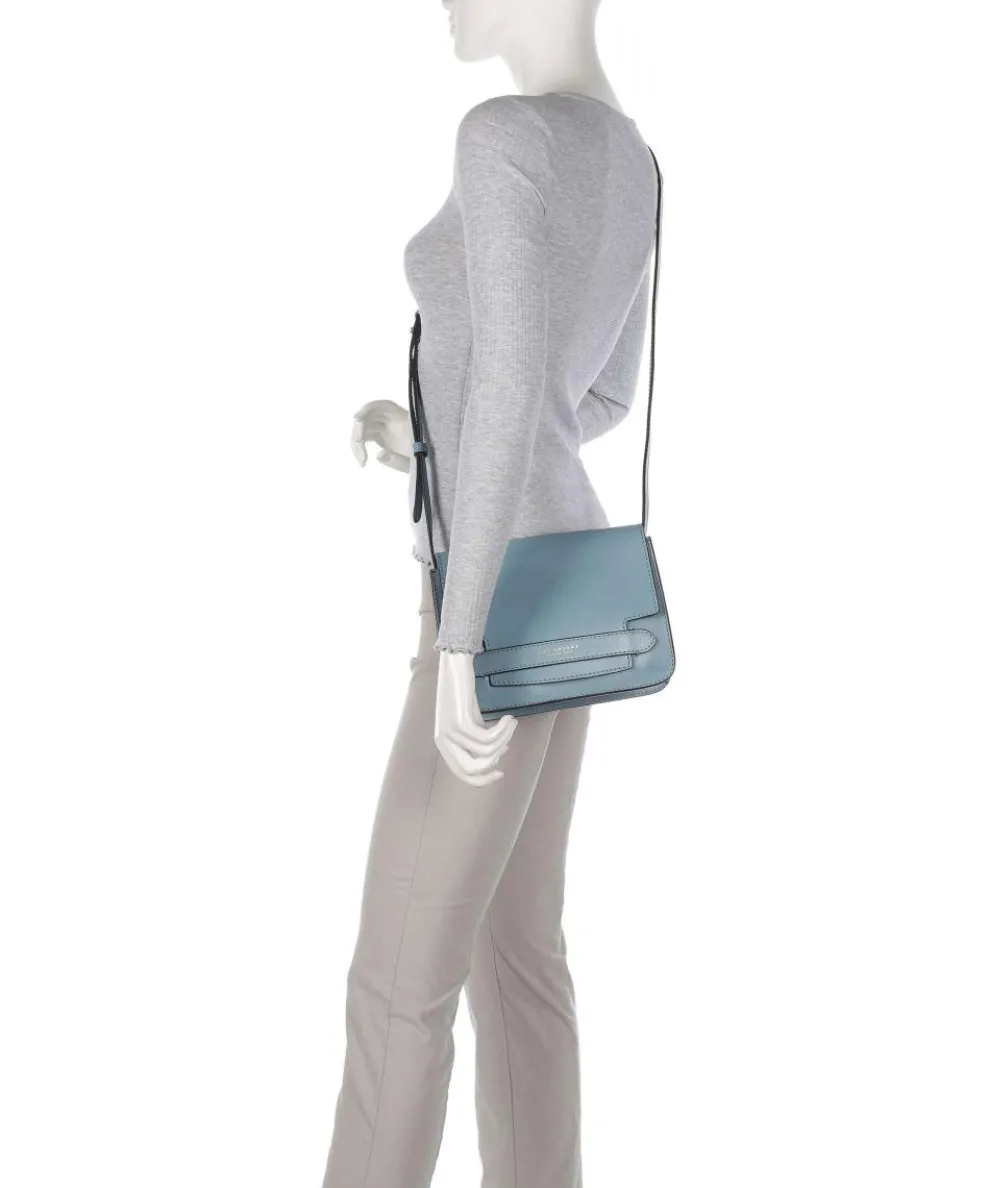 Lucrezia Umhängetasche genarbtes Rindsleder blau