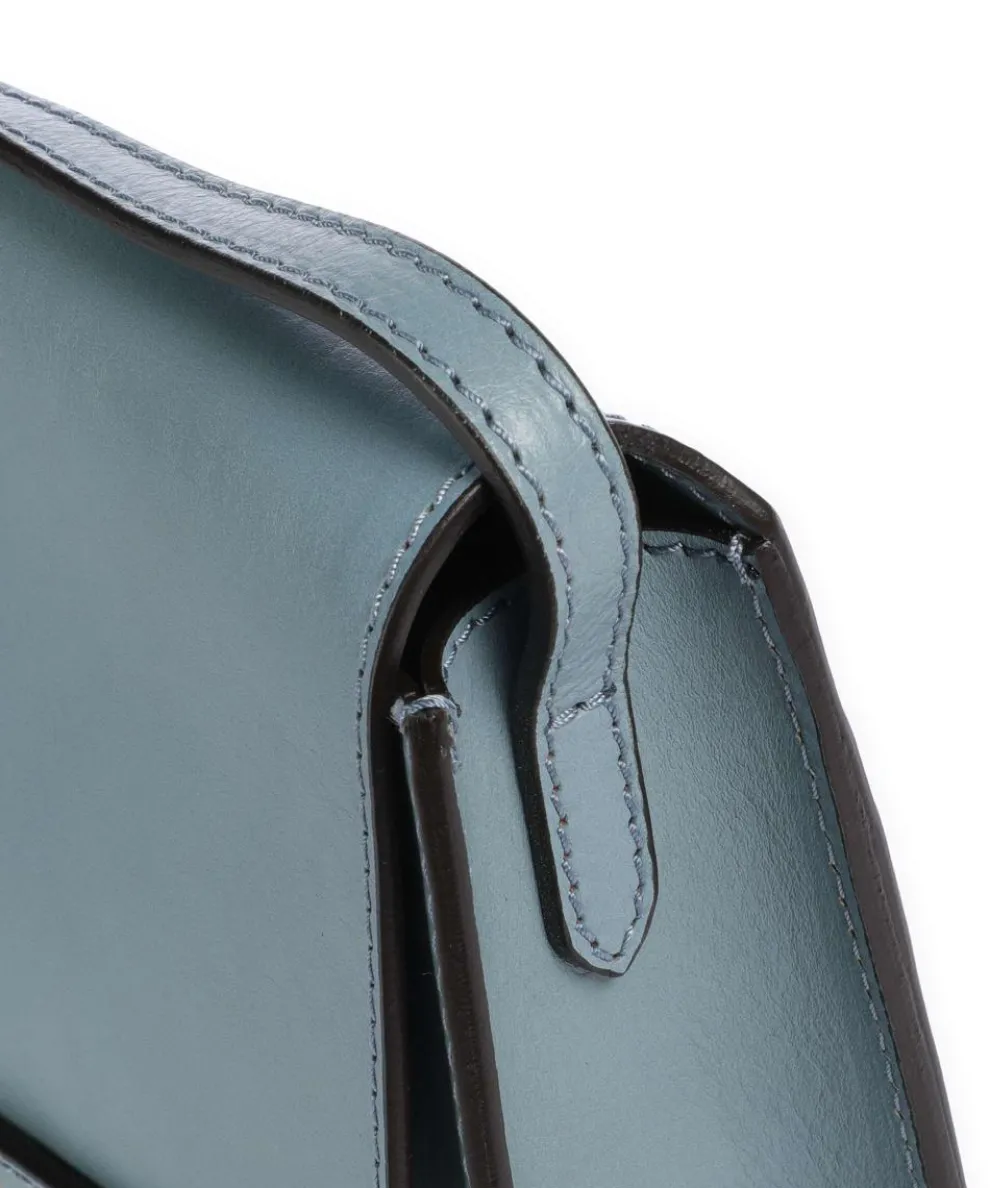 Lucrezia Umhängetasche genarbtes Rindsleder blau