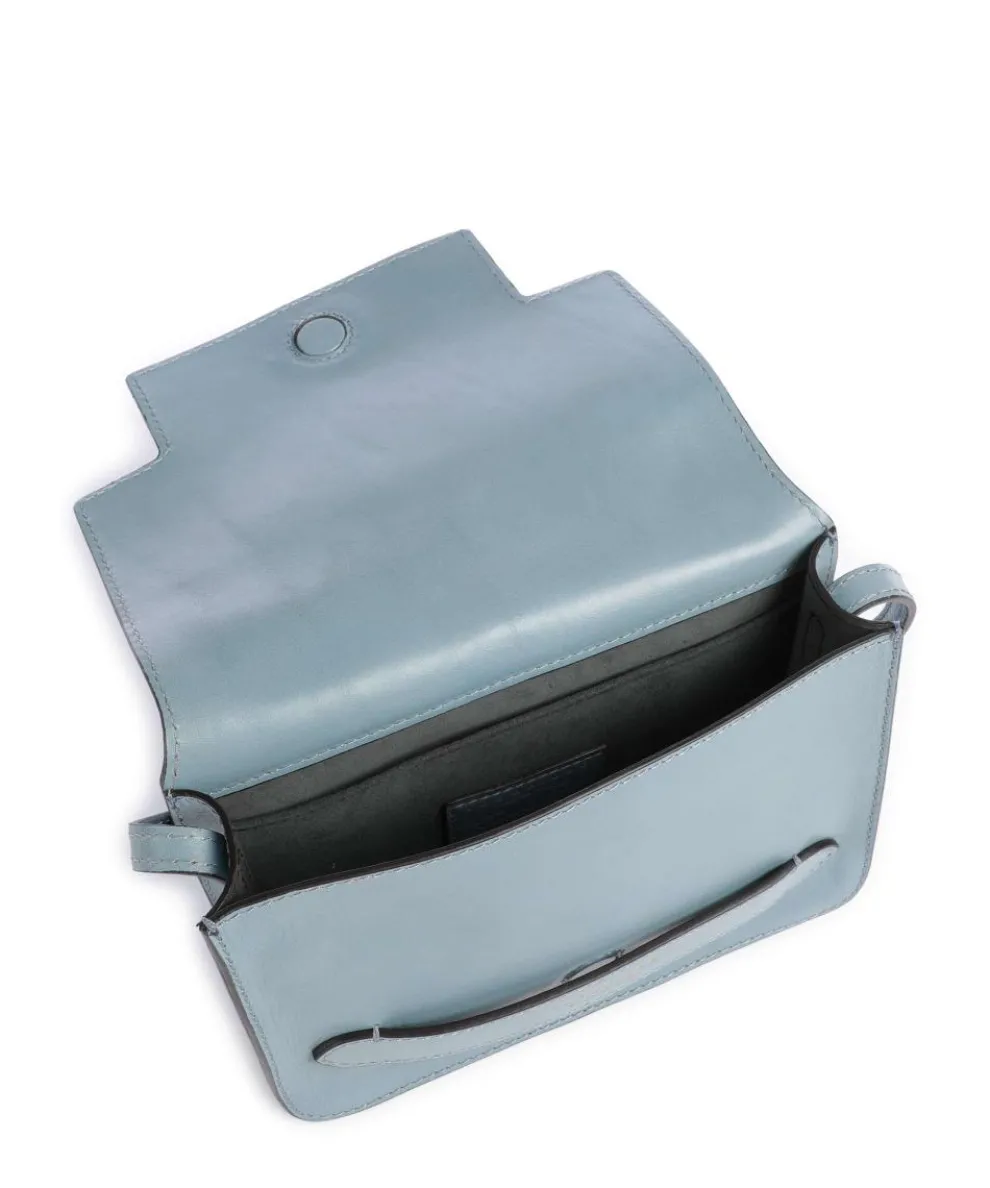 Lucrezia Umhängetasche genarbtes Rindsleder blau