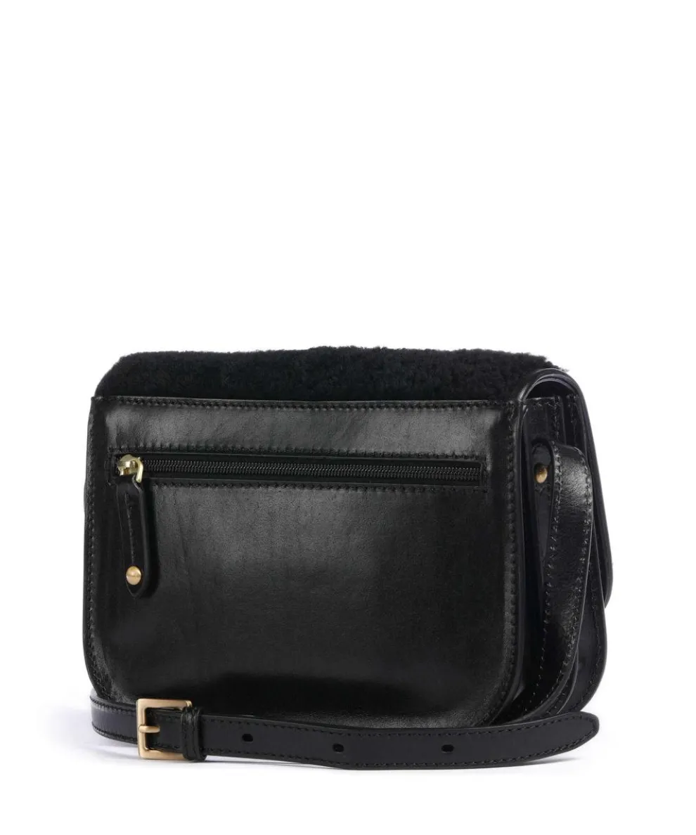 Story Donna Umhängetasche Fell, fein genarbtes Rindsleder schwarz