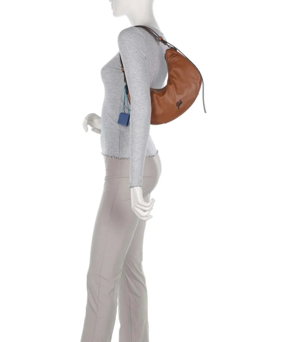 Icon Maite Schultertasche genarbtes Kalbsleder braun