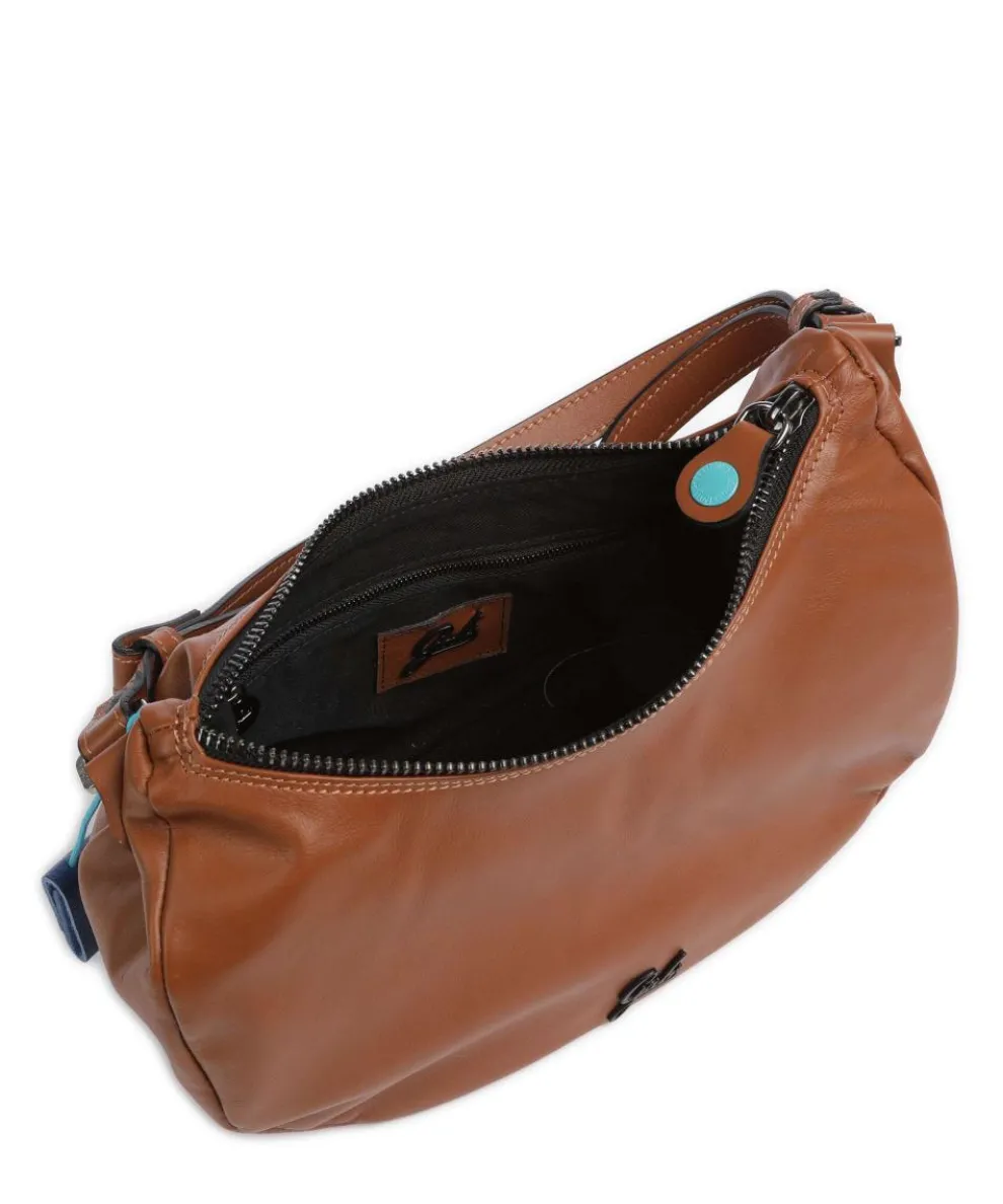 Icon Maite Schultertasche genarbtes Kalbsleder braun