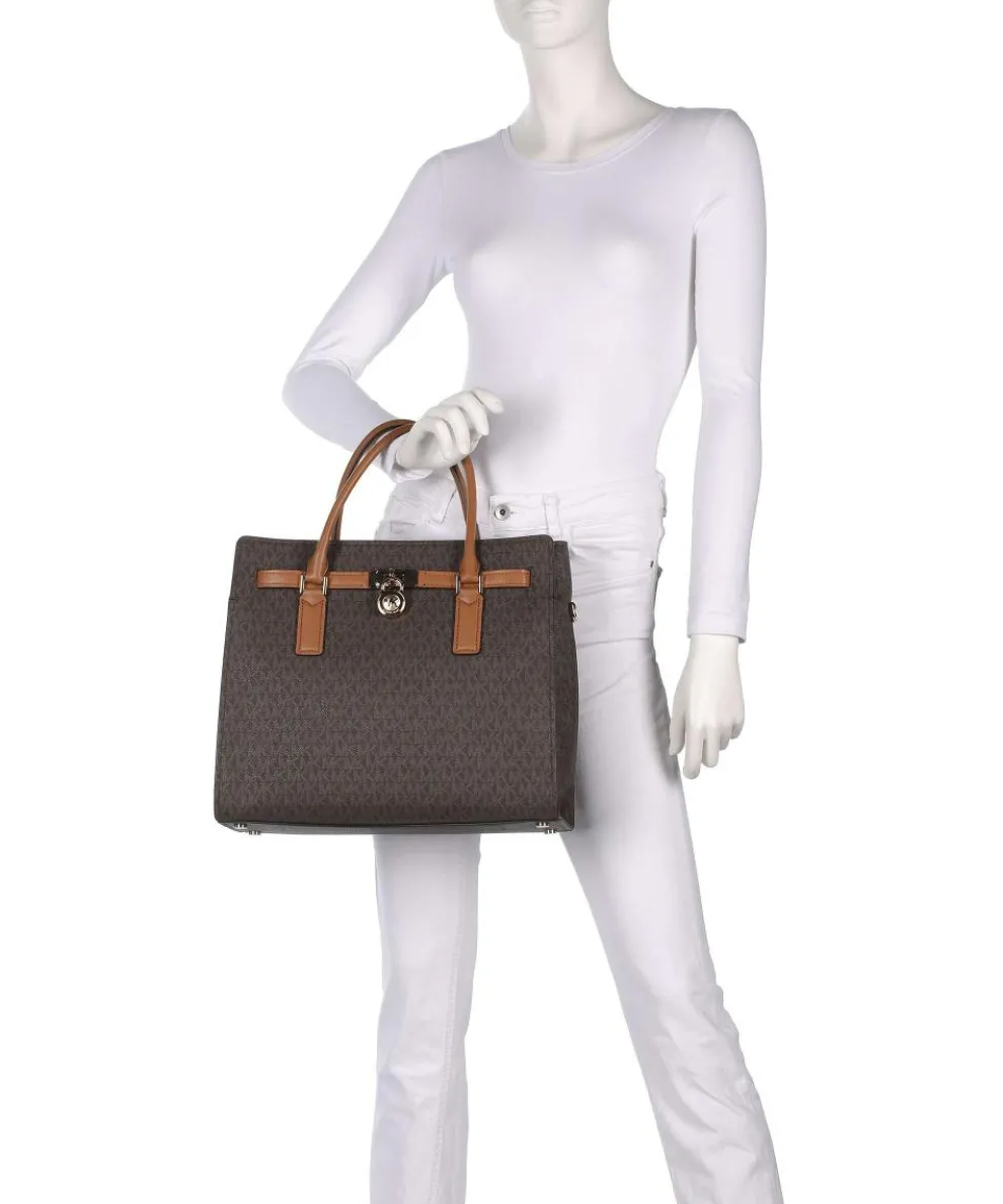 Hamilton Large Handtasche Lederimitat dunkelbraun