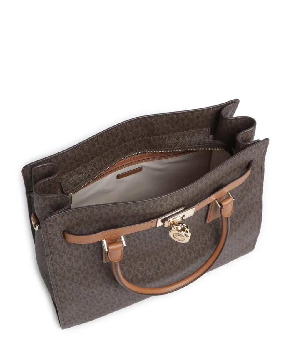 Hamilton Large Handtasche Lederimitat dunkelbraun