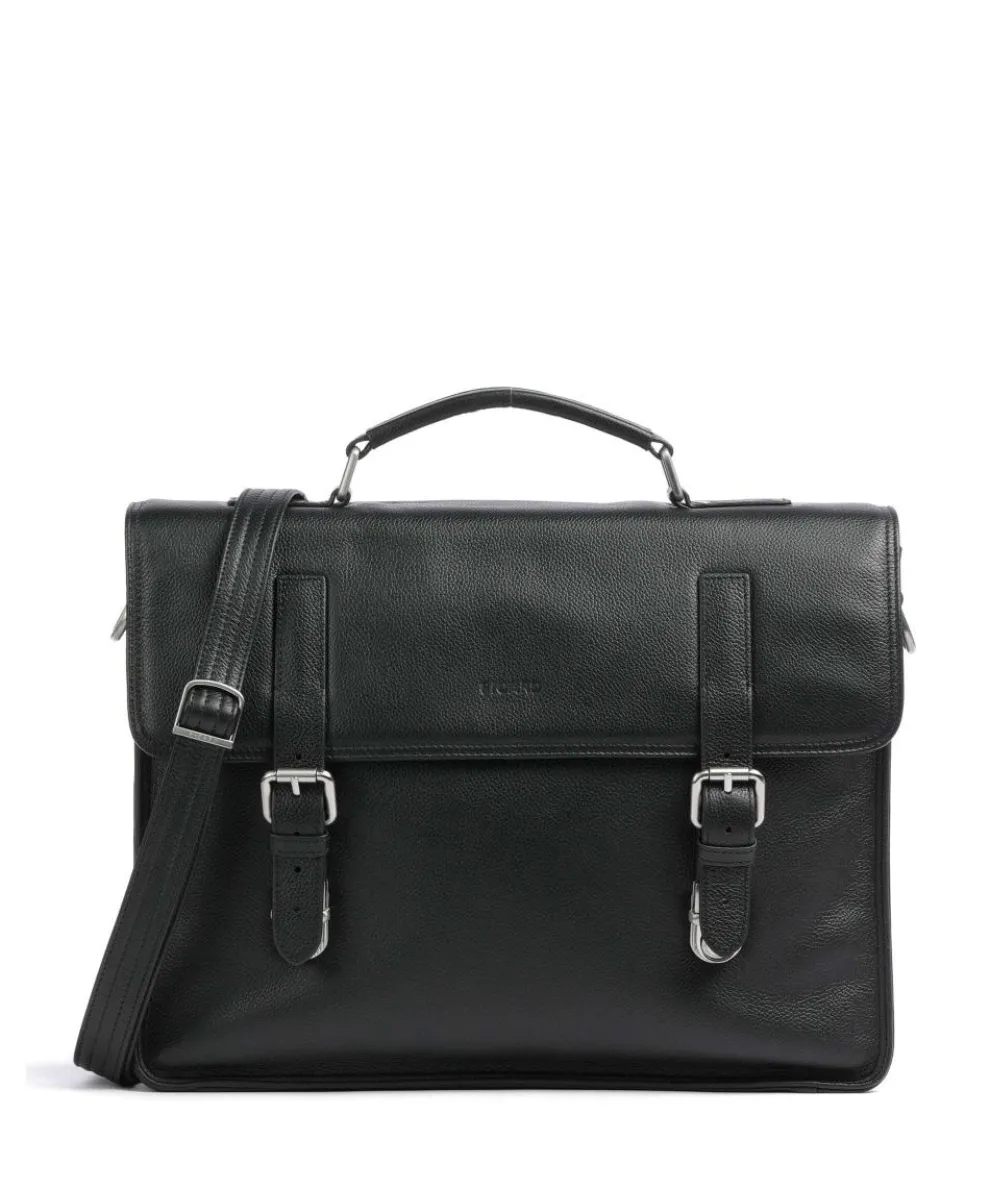 Milano Aktentasche fein genarbtes Rindsleder schwarz