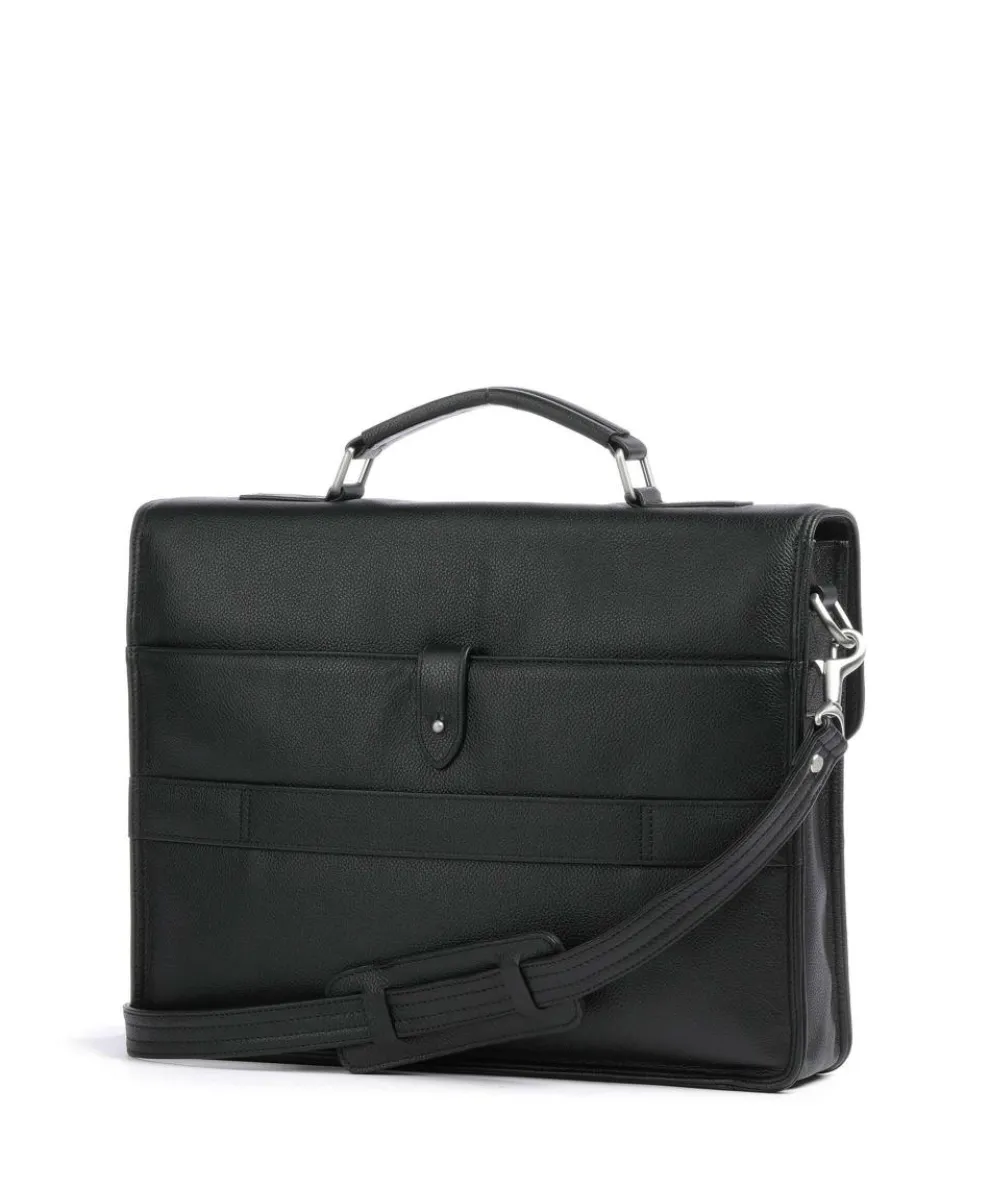 Milano Aktentasche fein genarbtes Rindsleder schwarz