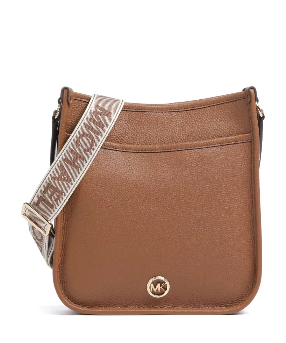 Luisa Umhängetasche genarbtes Leder braun