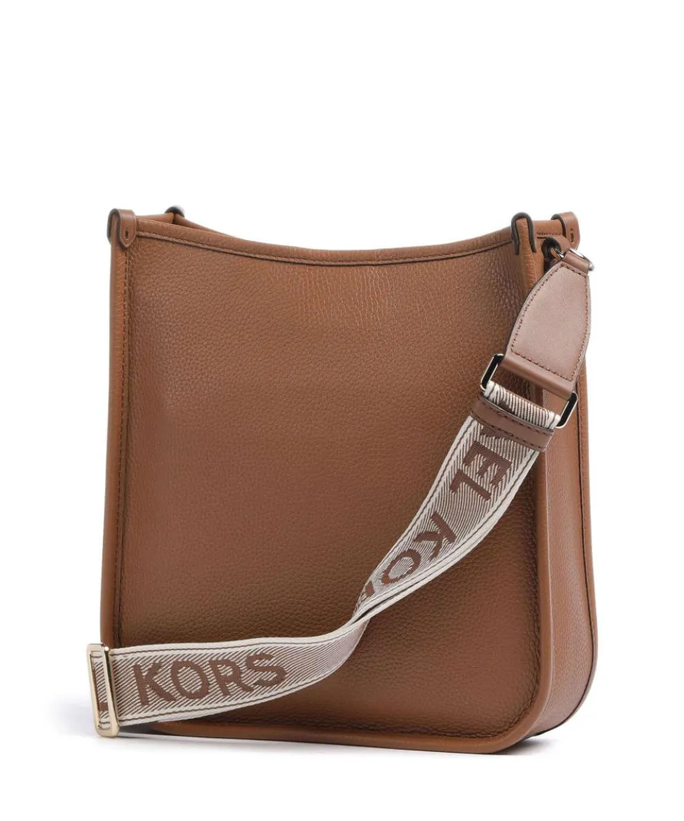 Luisa Umhängetasche genarbtes Leder braun