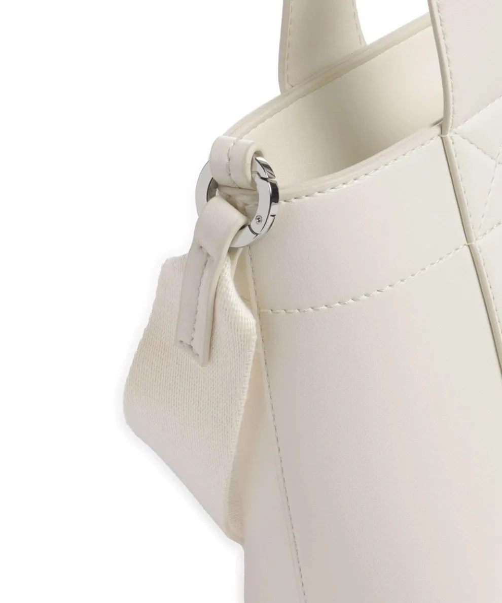 Becky Handtasche Lederimitat weiß