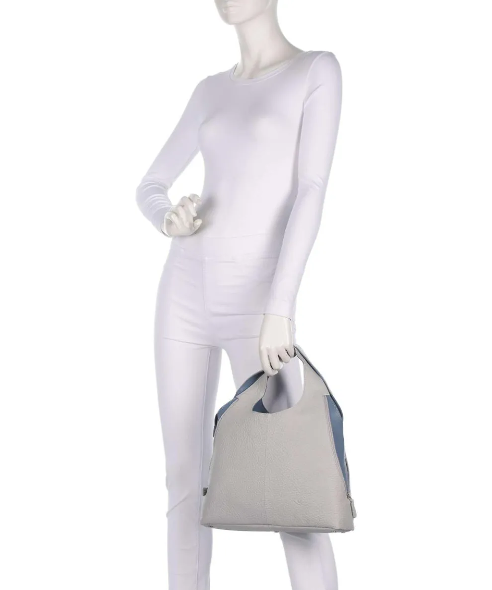 Boston Kirsten Handtasche genarbtes Leder hellgrau