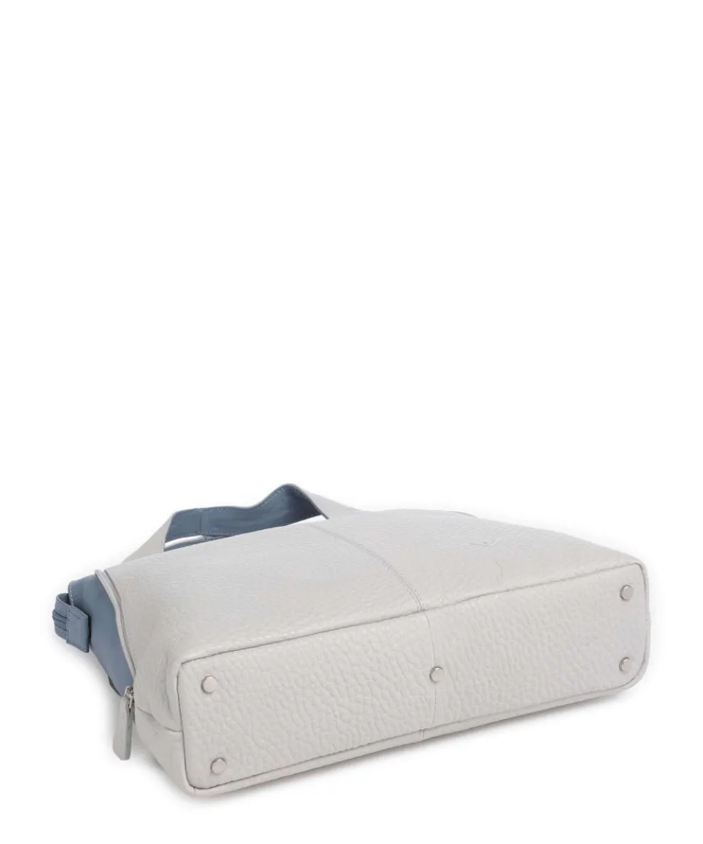 Boston Kirsten Handtasche genarbtes Leder hellgrau