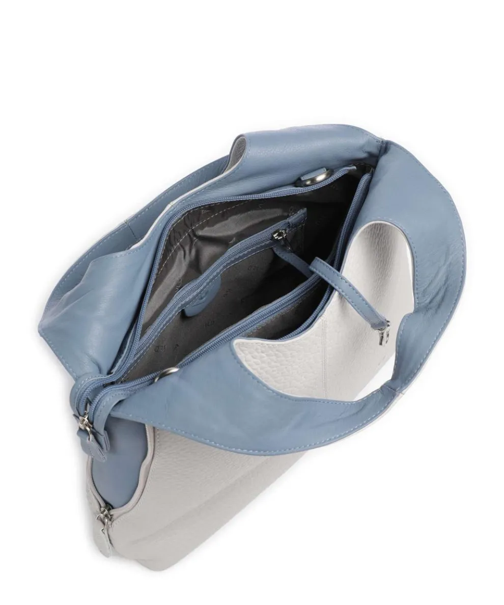 Boston Kirsten Handtasche genarbtes Leder hellgrau