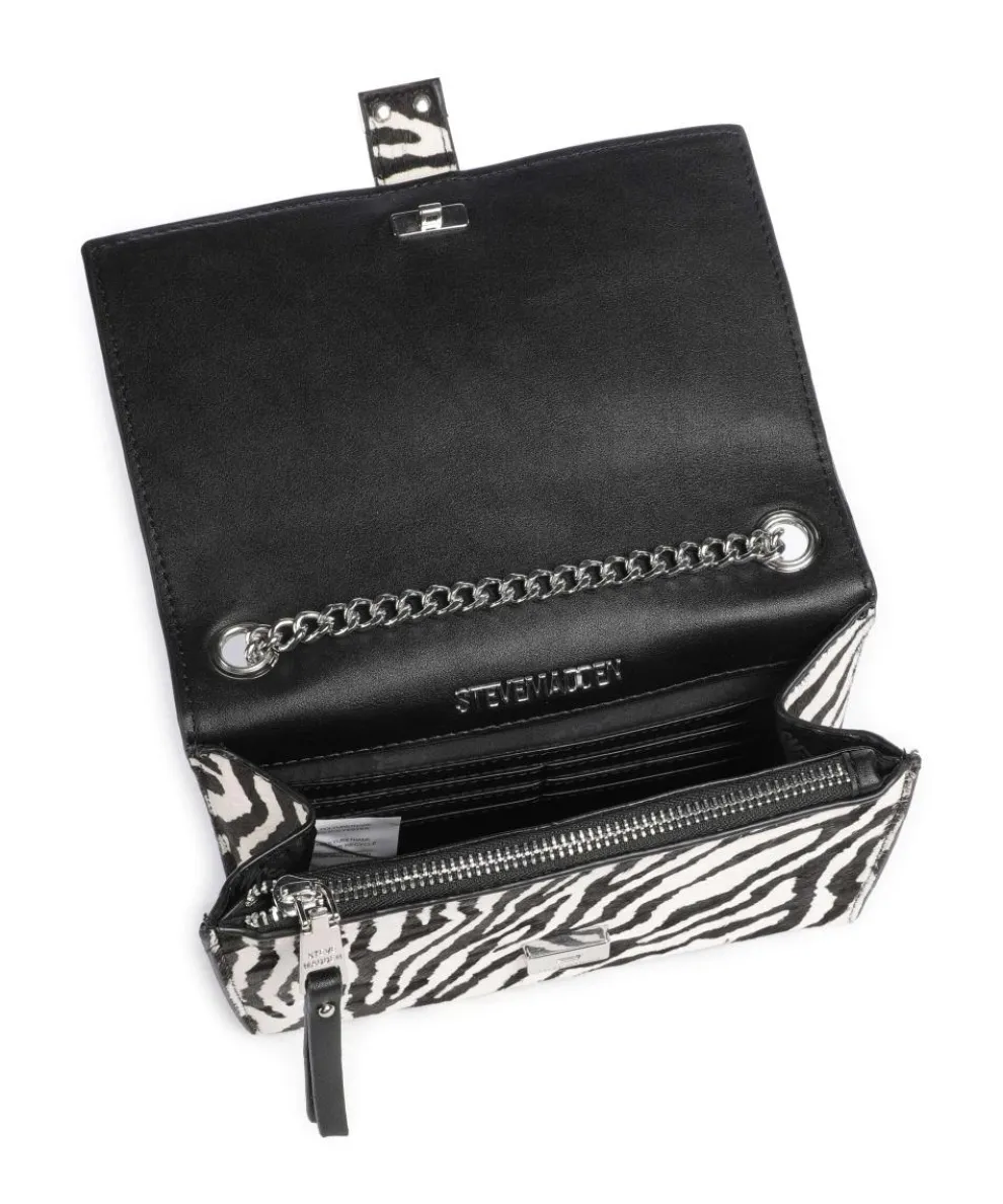 BZETA Umhängetasche Leder weiß/schwarz