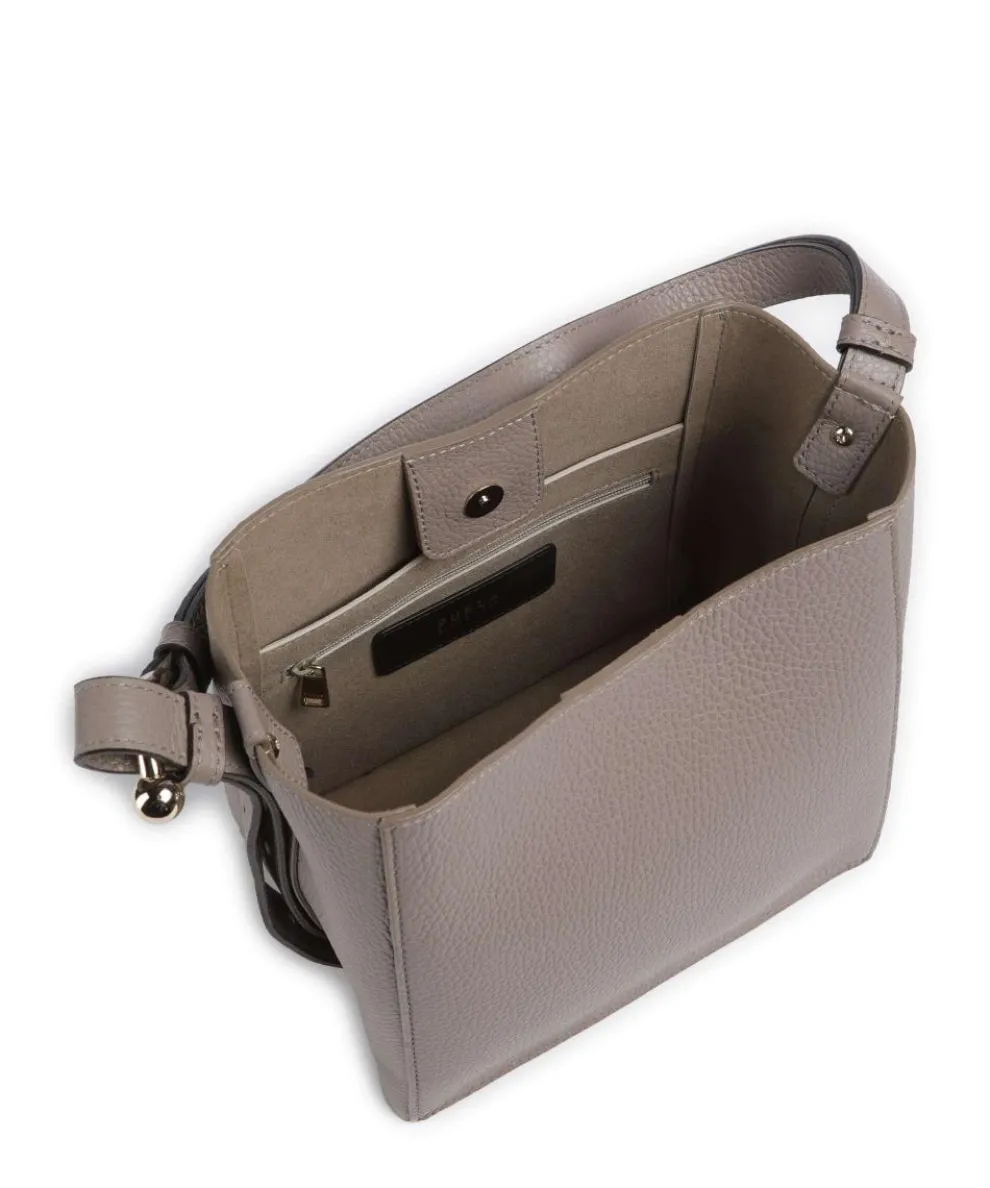 Nuvola Mini Beuteltasche genarbtes Kalbsleder taupe