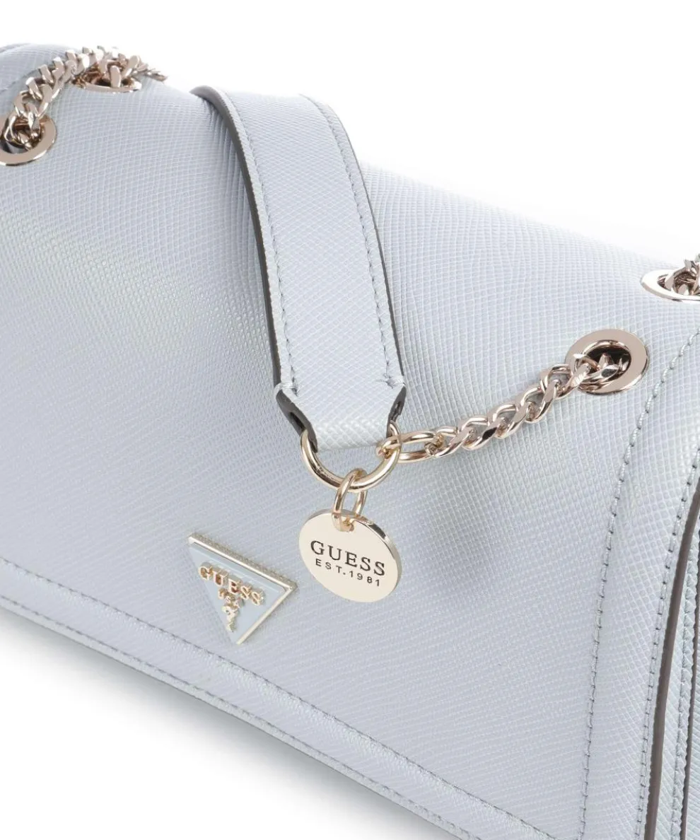 Noelle Schultertasche Lederimitat hellblau