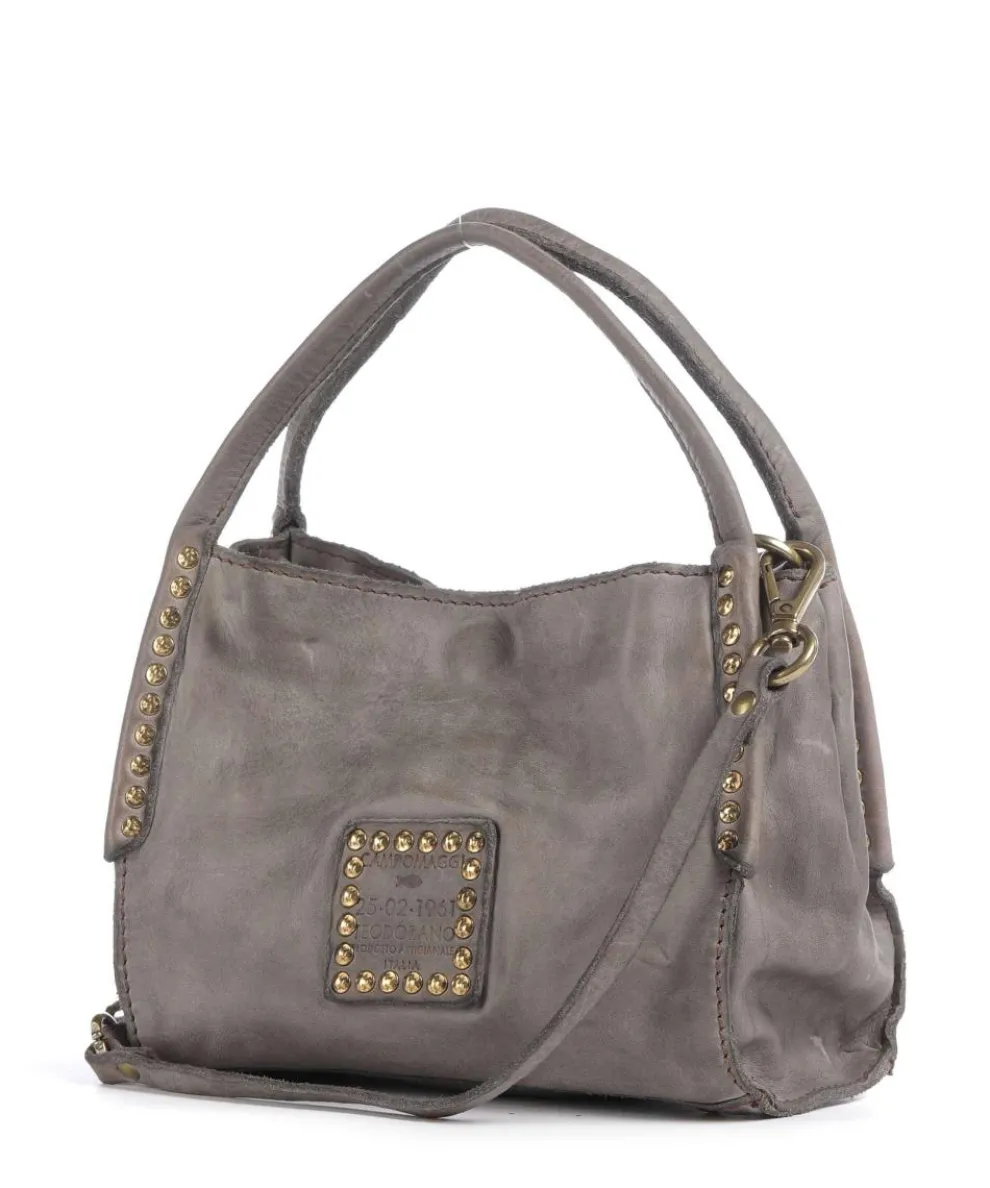 Umhängetasche fein genarbtes Rindsleder grau