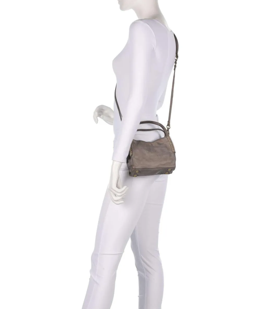 Umhängetasche fein genarbtes Rindsleder grau