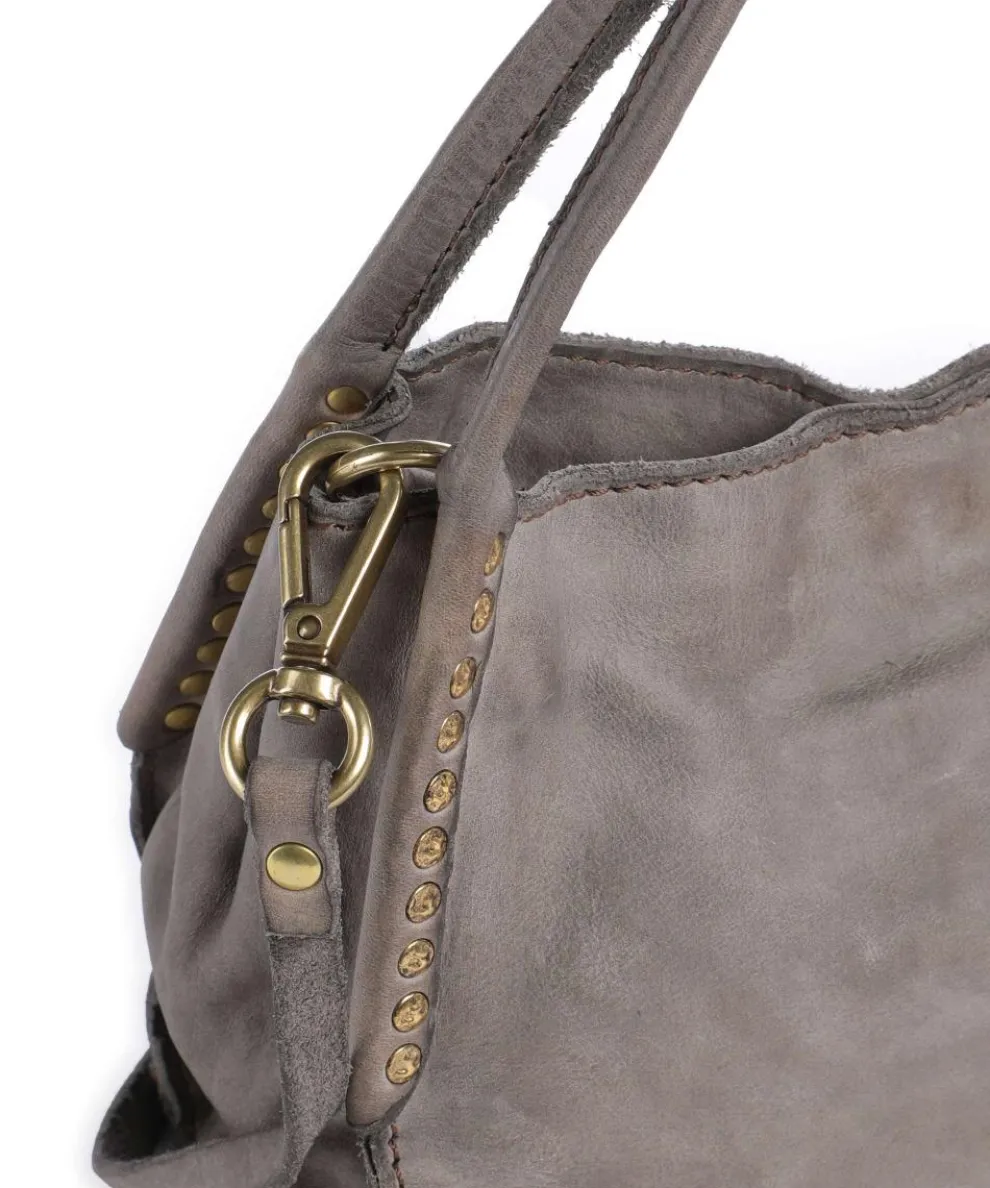 Umhängetasche fein genarbtes Rindsleder grau