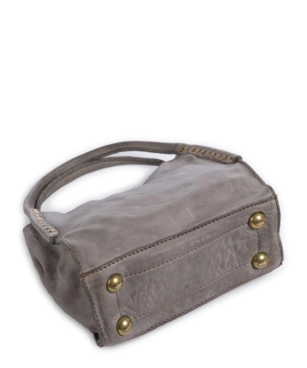 Umhängetasche fein genarbtes Rindsleder grau