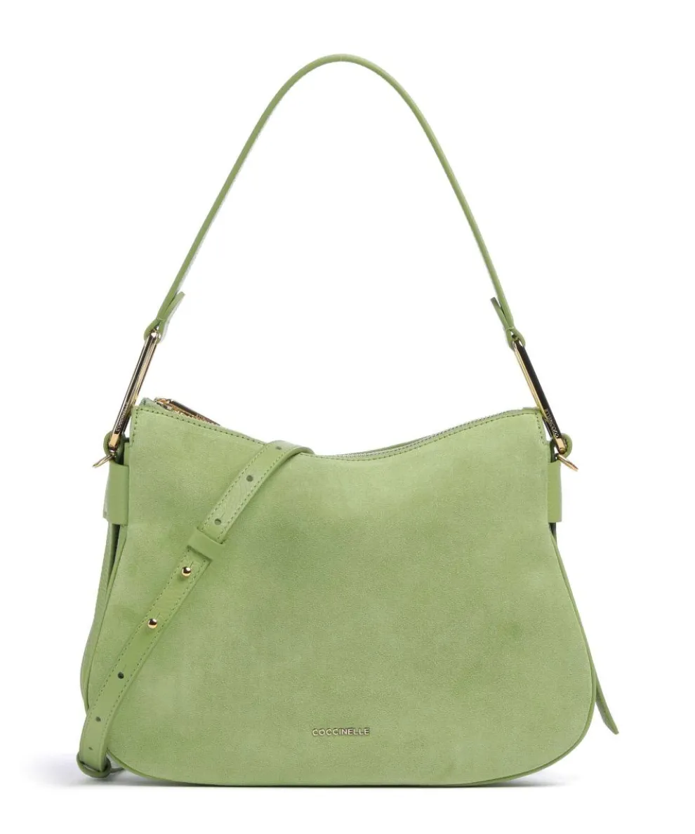 Magie Suede Beuteltasche aufgerautes Leder grün