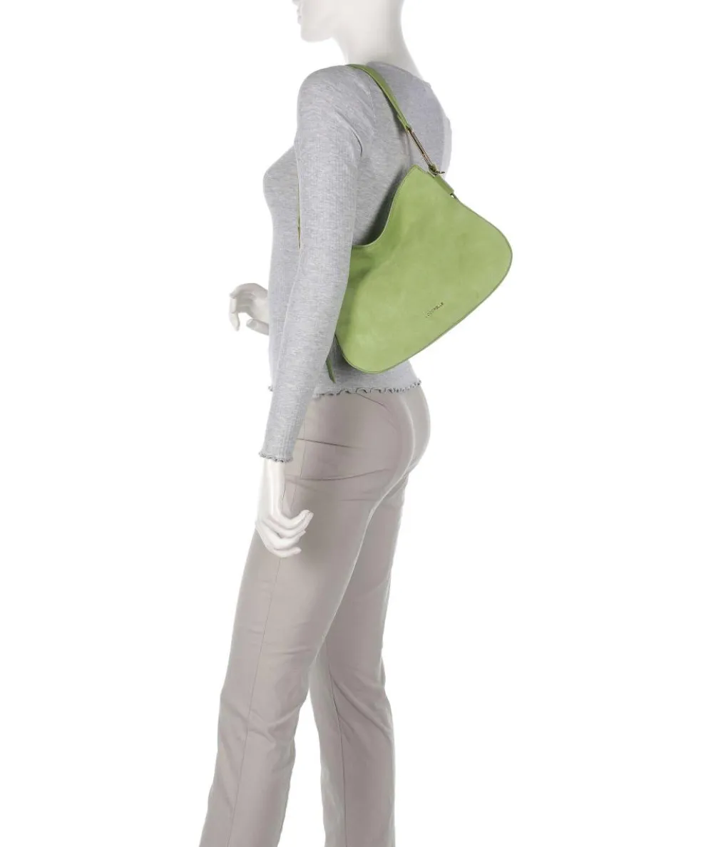 Magie Suede Beuteltasche aufgerautes Leder grün