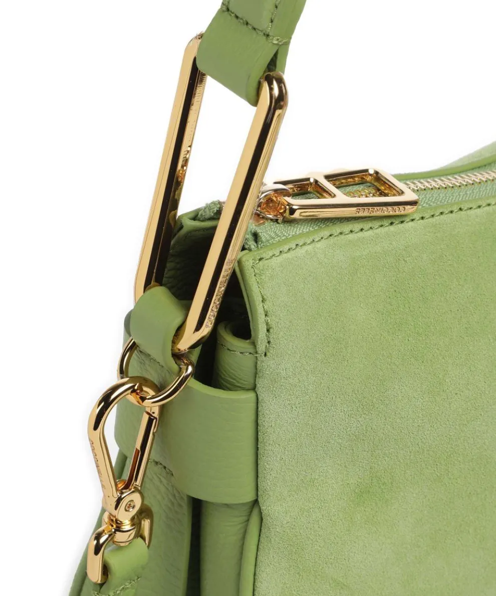 Magie Suede Beuteltasche aufgerautes Leder grün