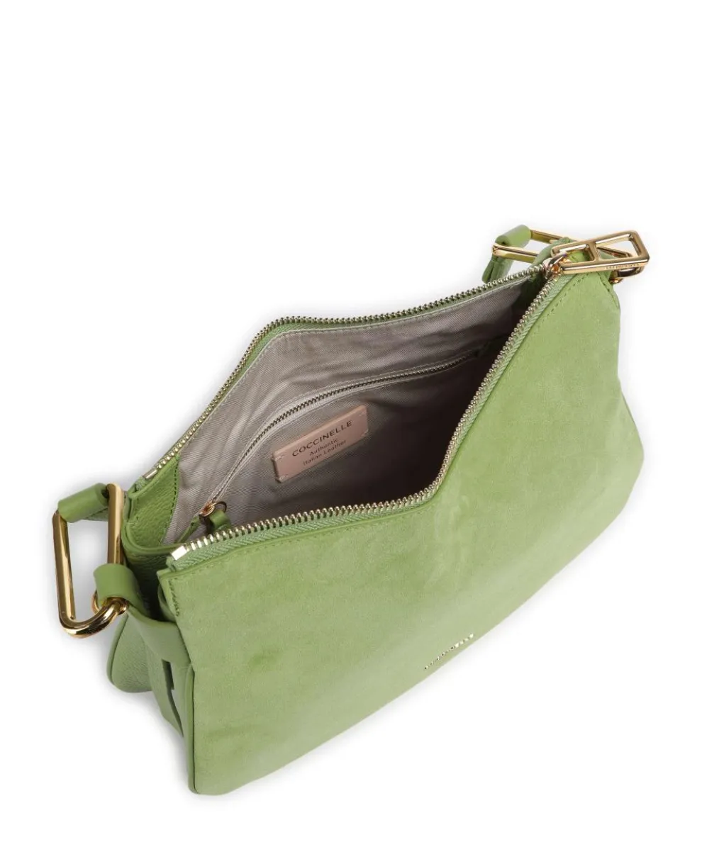 Magie Suede Beuteltasche aufgerautes Leder grün