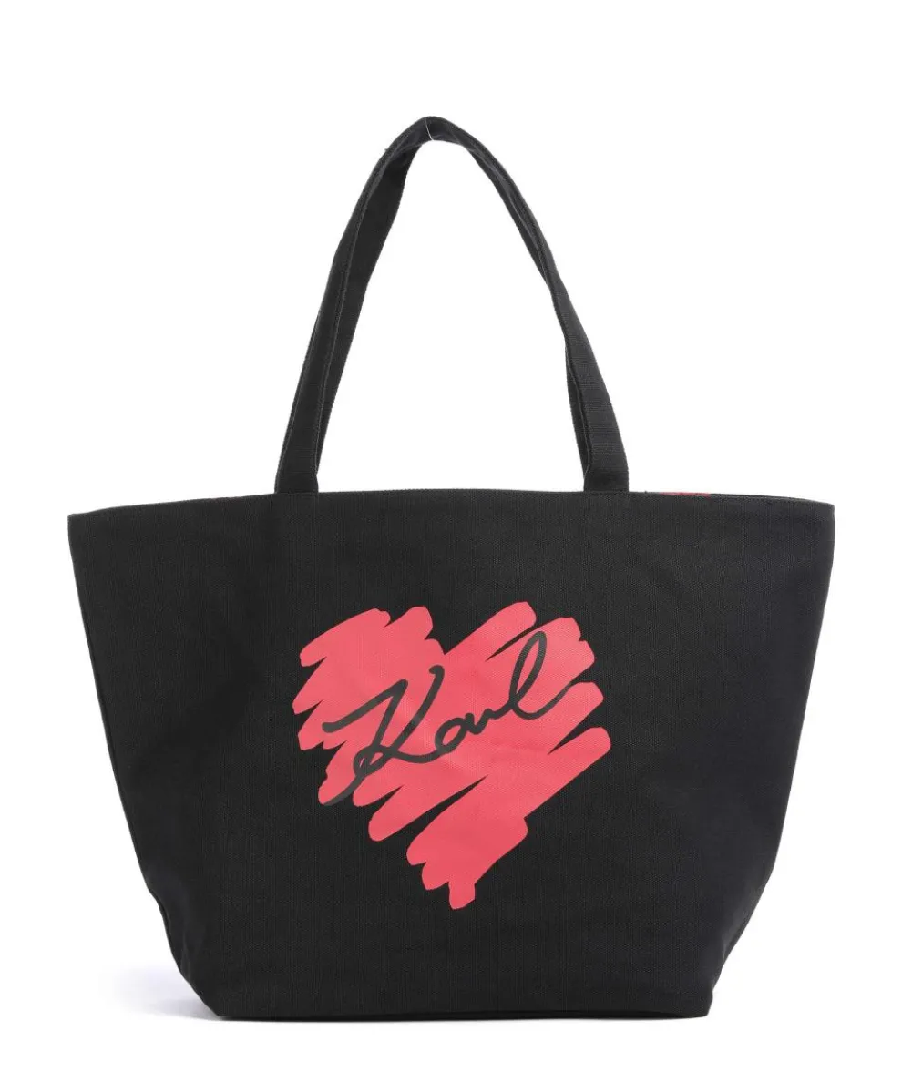 K/Hearts Shopper Canvas schwarz