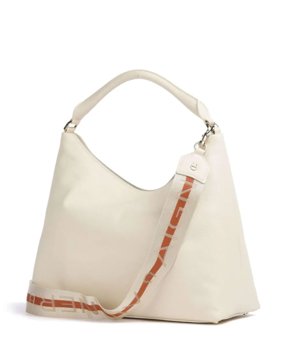 Zita M Beuteltasche genarbtes Rindsleder creme