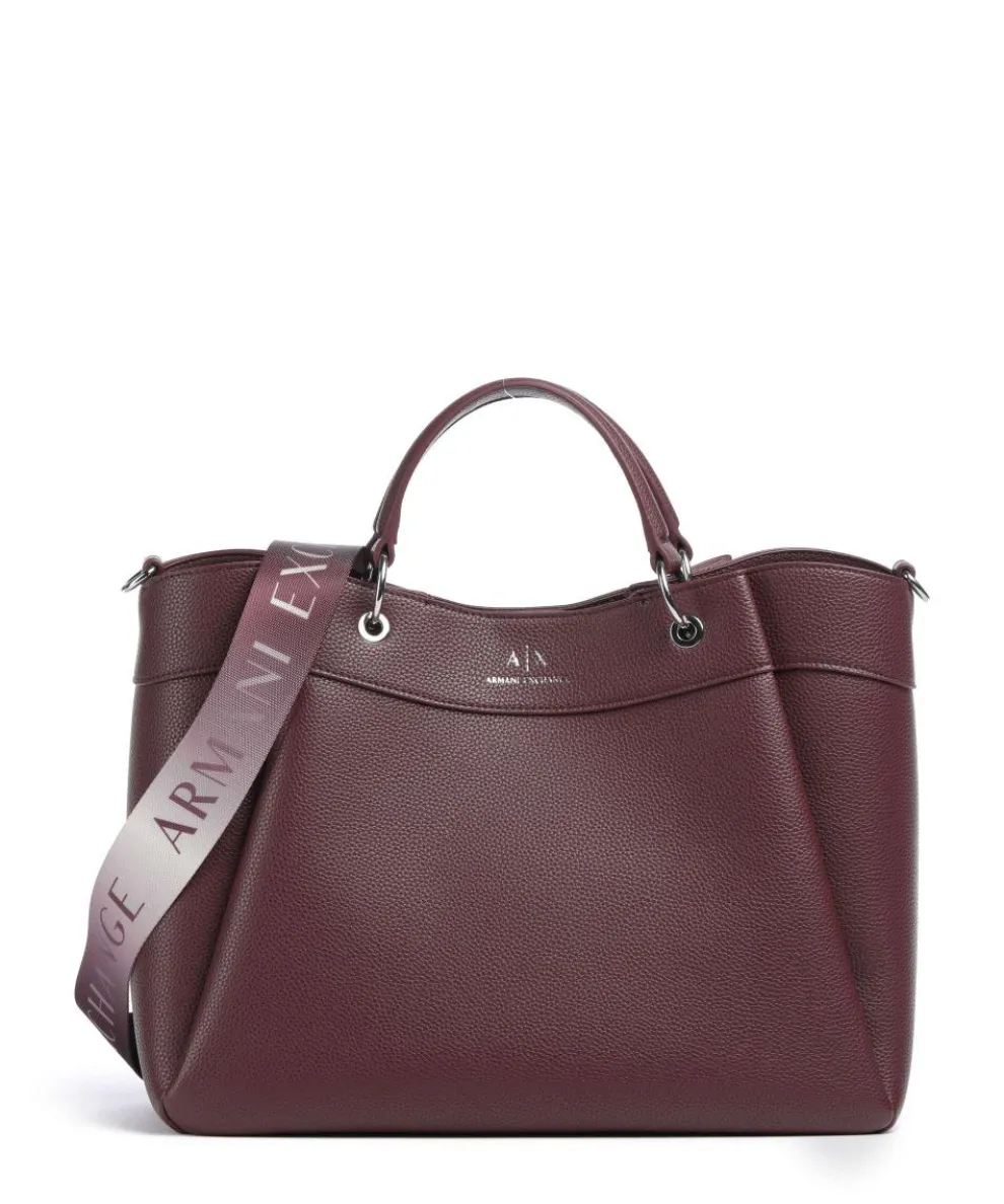 Wave L Handtasche Lederimitat wein