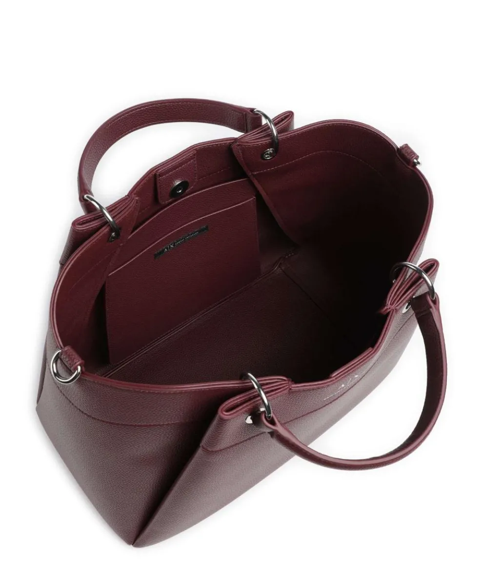 Wave L Handtasche Lederimitat wein