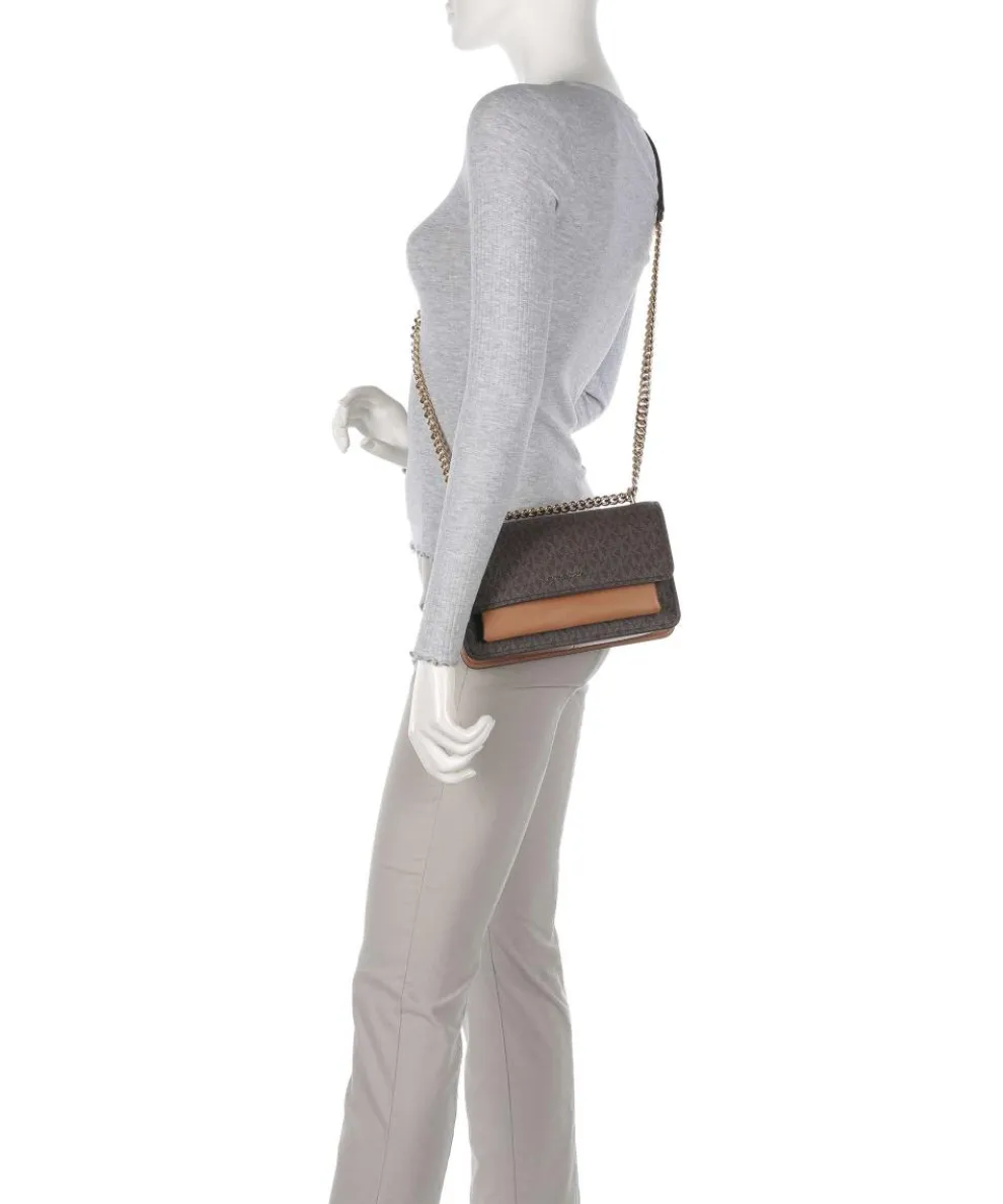 Claire Schultertasche Lederimitat braun