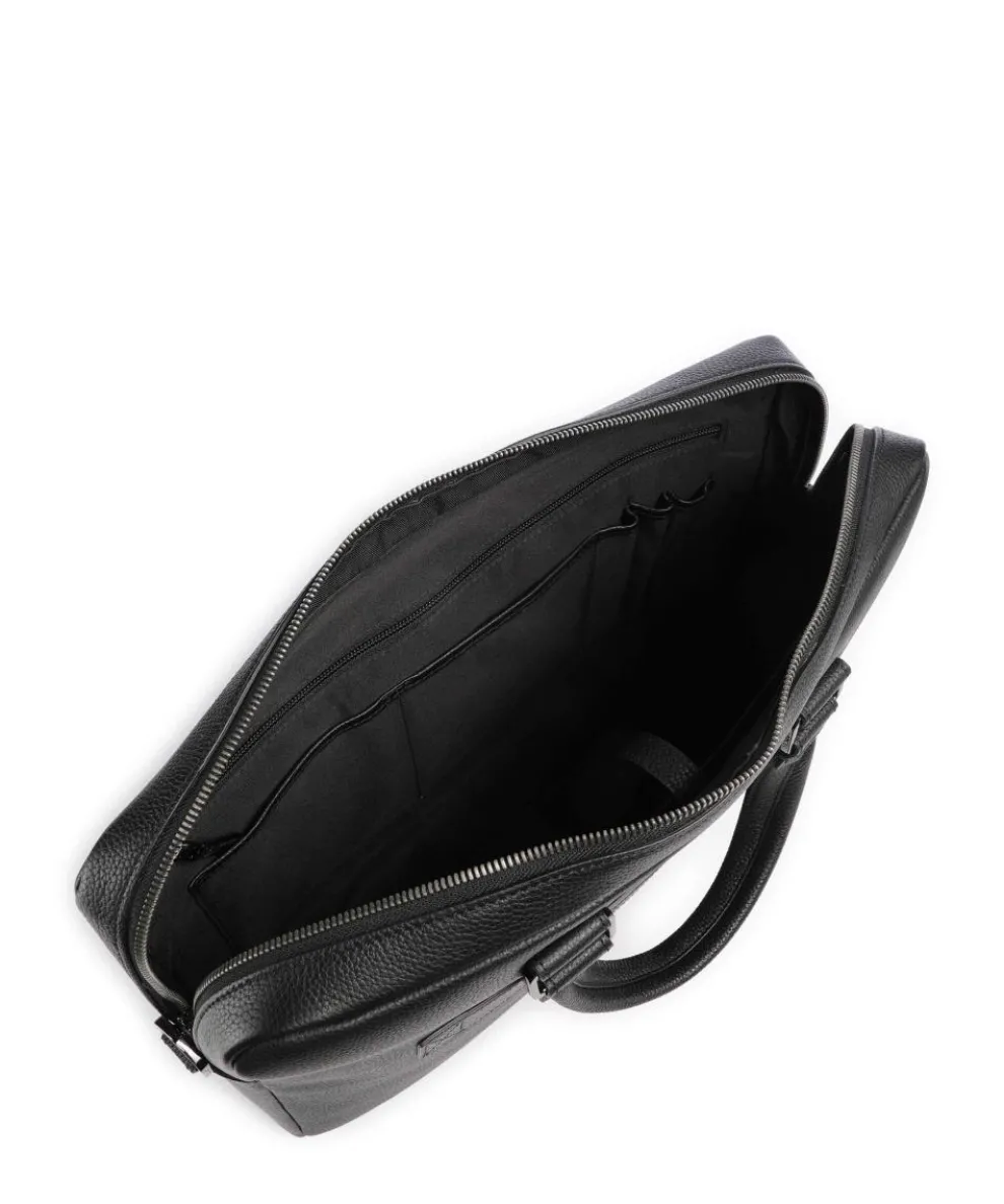 Côme Aktentasche 16″ genarbtes Rindsleder schwarz