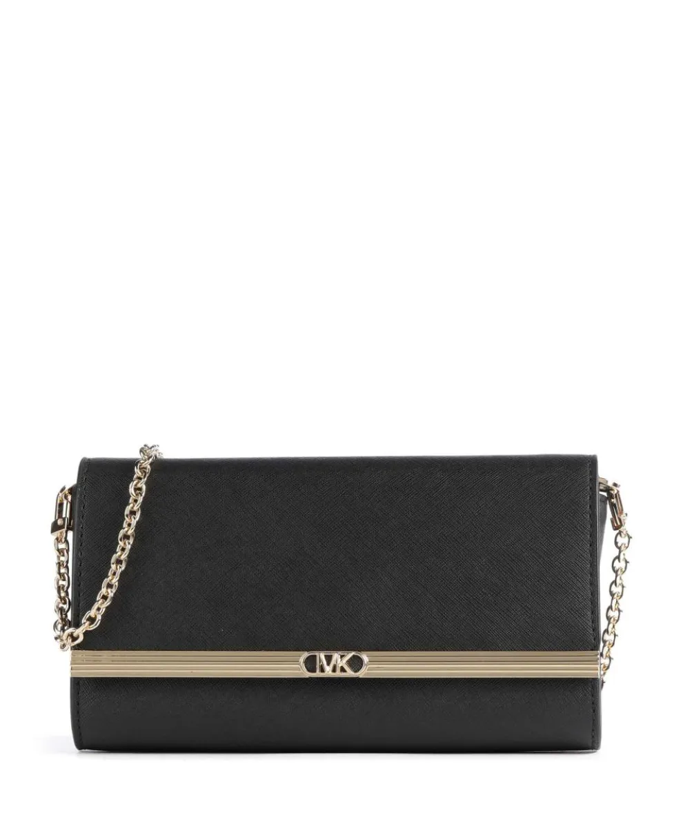 Mona Umhängetasche Saffiano Leder schwarz