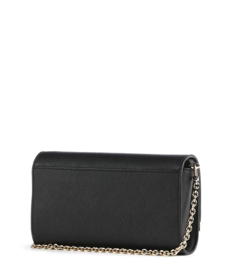 Mona Umhängetasche Saffiano Leder schwarz