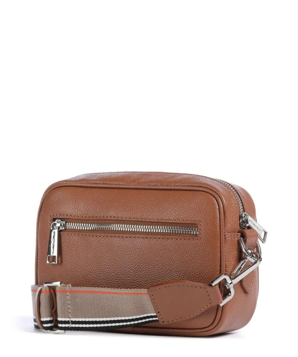 Milano AMA Umhängetasche genarbtes Rindsleder braun