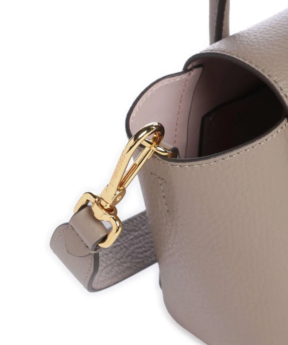 Beat Double Handtasche genarbtes Rindsleder taupe