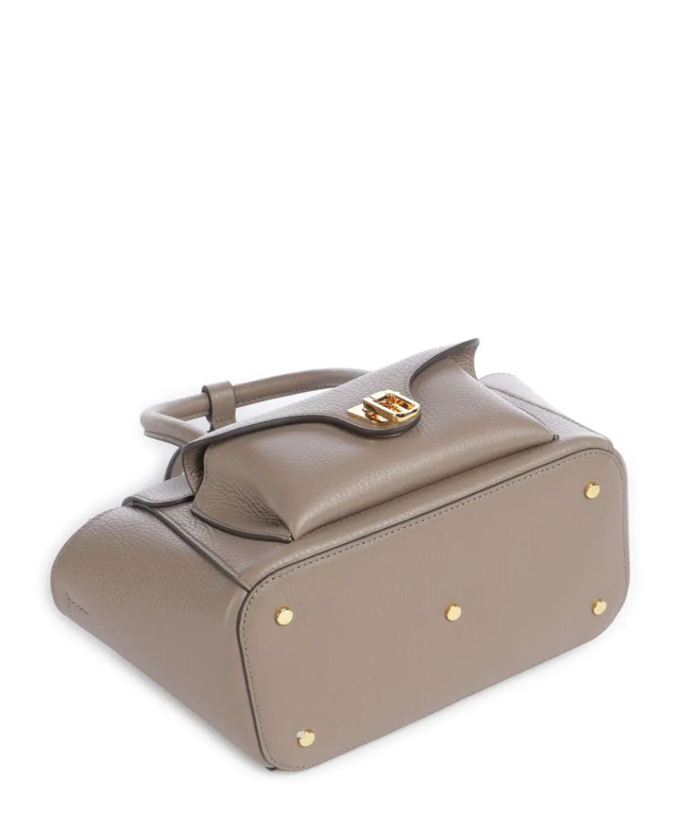 Beat Double Handtasche genarbtes Rindsleder taupe